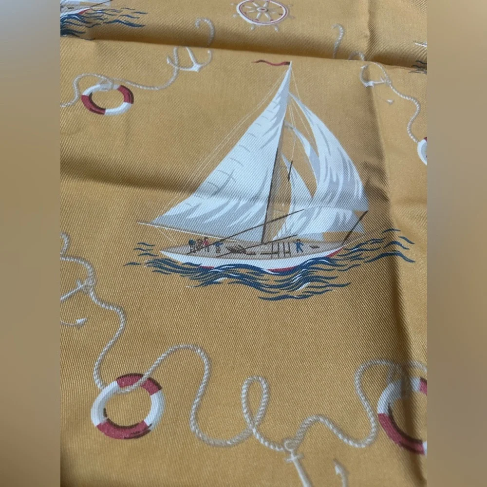 Ralph Lauren Vintage Sailboat Nautical Fabric Remnant Piece